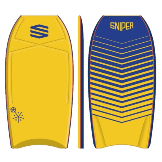 Bodyboard Sniper Vyrus PE 38 Chevron Yellow