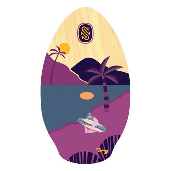 Deska Skimboard Skim One Wooden Wailua Purple Blue 35