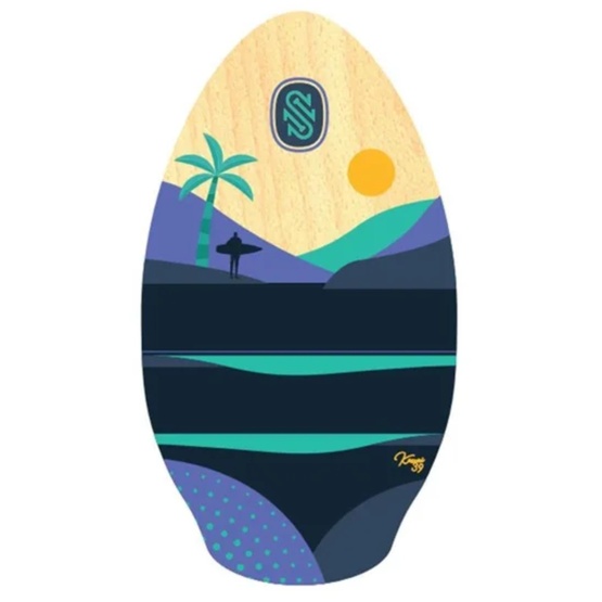 Deska Skimboard Skim One Wooden Kauai Purple Turquoise 39