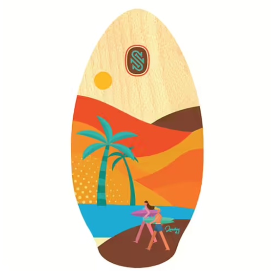 Deska Skimboard Skim One Wooden Lanikai Red Orange 41