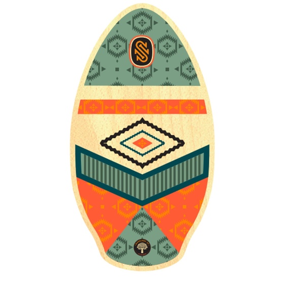 Deska Skimboard Skim One Wooden Navajaui Green Orange 37