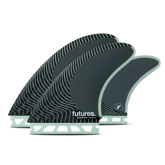 Surf fins set Futures Twin +1 Tri Blackstix 5.6''