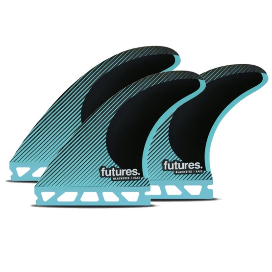 Surf fins set Futures Thruster R4 Blackstix Rake S 4.4''