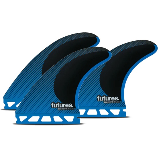 Surf fins set Futures Thruster R6 Blackstix Rake M 4.5''