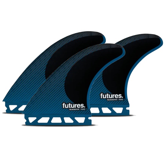 Surf fins set Futures Thruster R8 Blackstix Rake L 4.6''