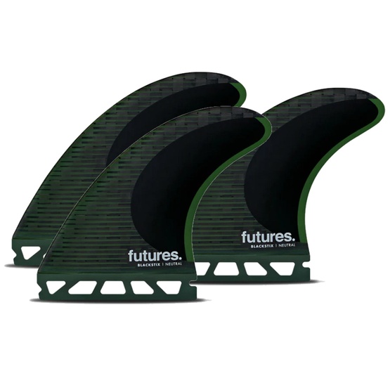 Surf fins set Futures Thruster F8 Blackstix neutral L 4.6''