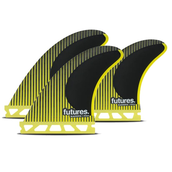 Surf fins set Futures Thruster P4 Blackstix Pivot S 4.4''