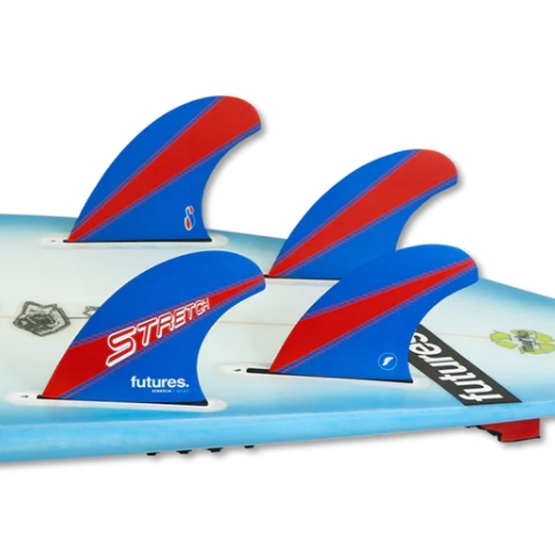 Zestaw finów do surfingu Futures Quad 4 Stretch Honeycomb 4.4''