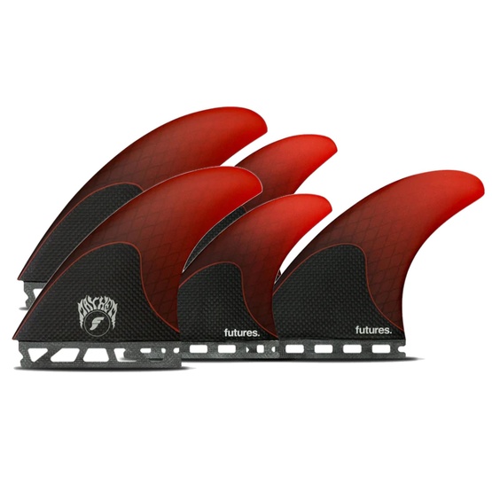 Surf fins set Futures Quad Thruster 5 Mayhem 3'0 L Honey 4.8''