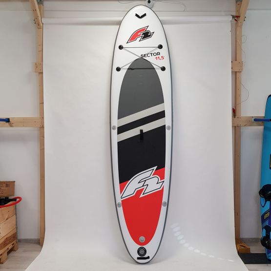 F2 Pompowana deska SUP Sector 11'5 Red + wiosło i siedzisko kajakowe [UŻYWANA]