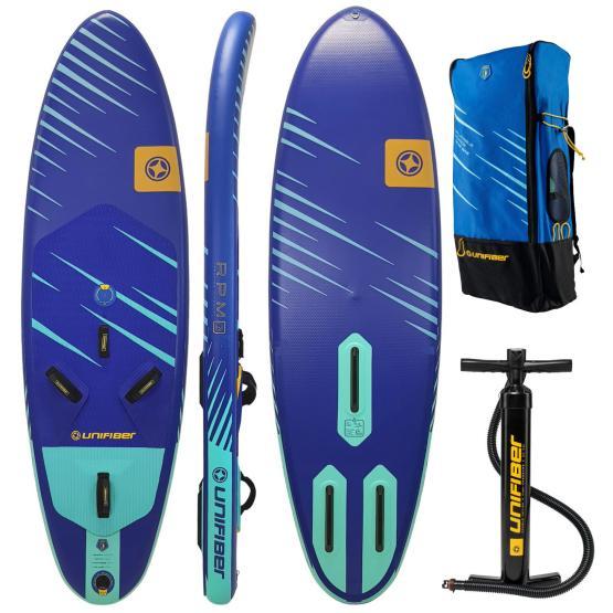 UNIFIBER Zestaw windsurfingowy - Deska RPM 280 FCD + Pędnik Maverick II - Deska Pompowana RPM iWindsurf 280 FCD