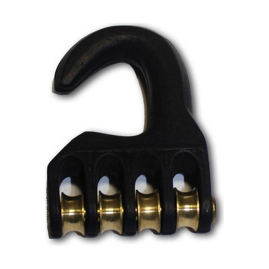 UNIFIBER Pulley-Hook Aluminium 4 rollers - 12 mm