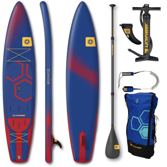 UNIFIBER Inflatable SUP board Sonic Touring 12'6'' SL + Paddle and Leash