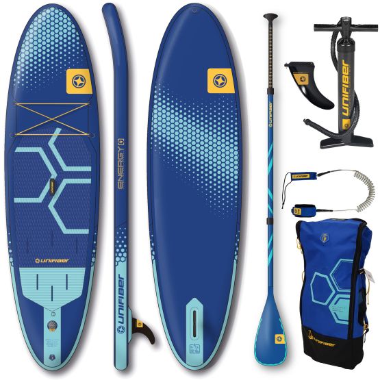 UNIFIBER Inflatable SUP board Energy Allround 10'7'' FCD + Paddle and Leash