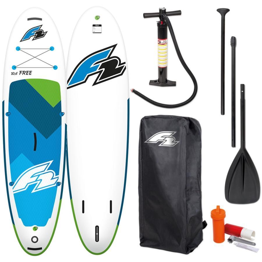 F2 Ride SUP-Set Board Stand Up Paddle ISUP Inflatable Surf Paddel Komplettset 