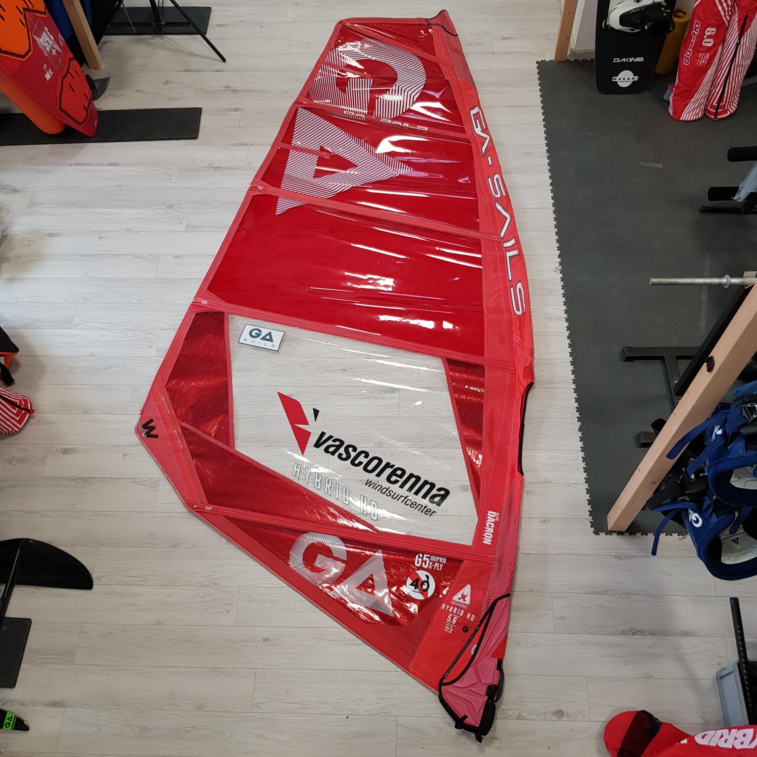 GA-Sails Windsurf sail Hybrid HD 5.6 Red 2022 [USED] - Price 