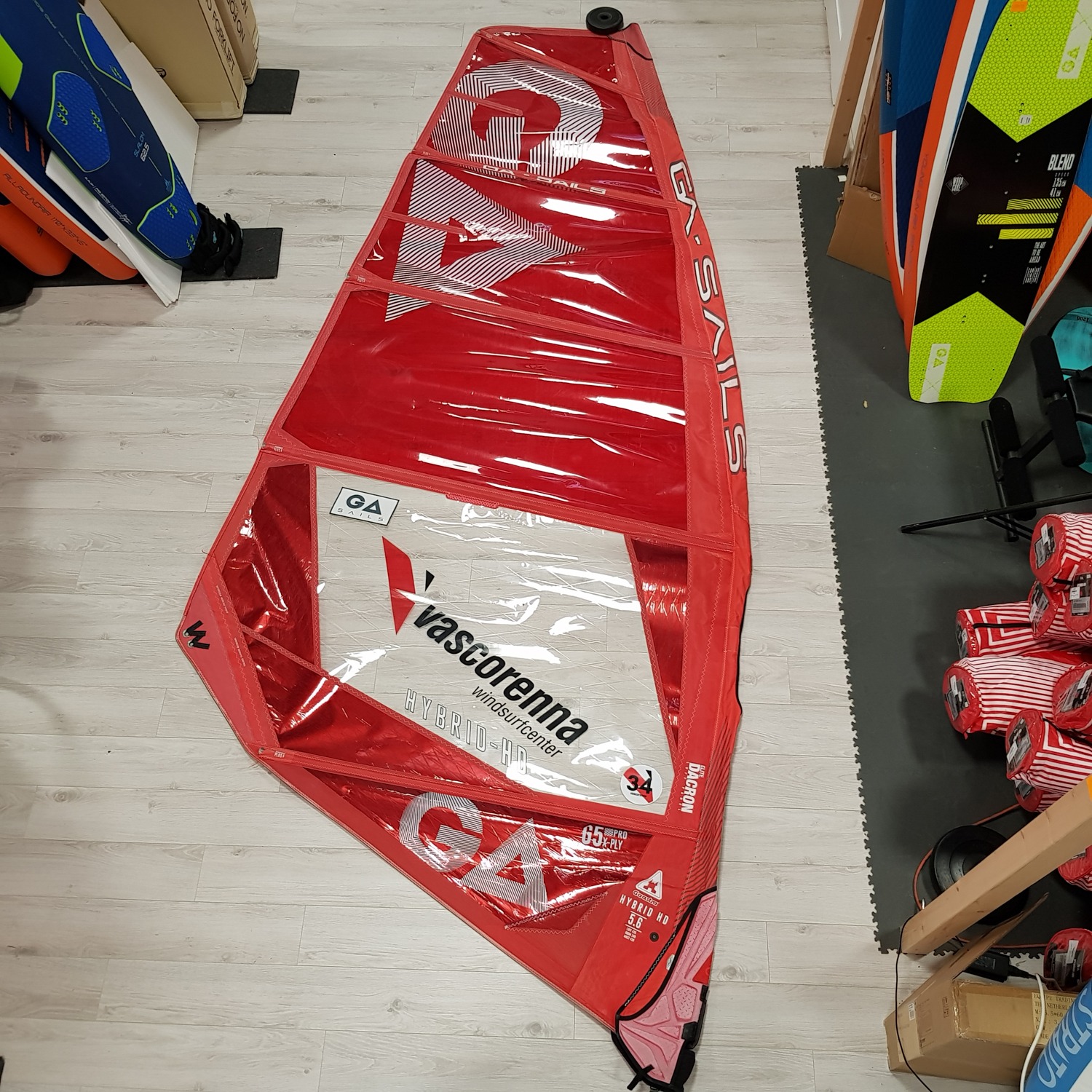 GA-Sails Windsurf sail Hybrid HD C2 Red 5.6 2022 [USED