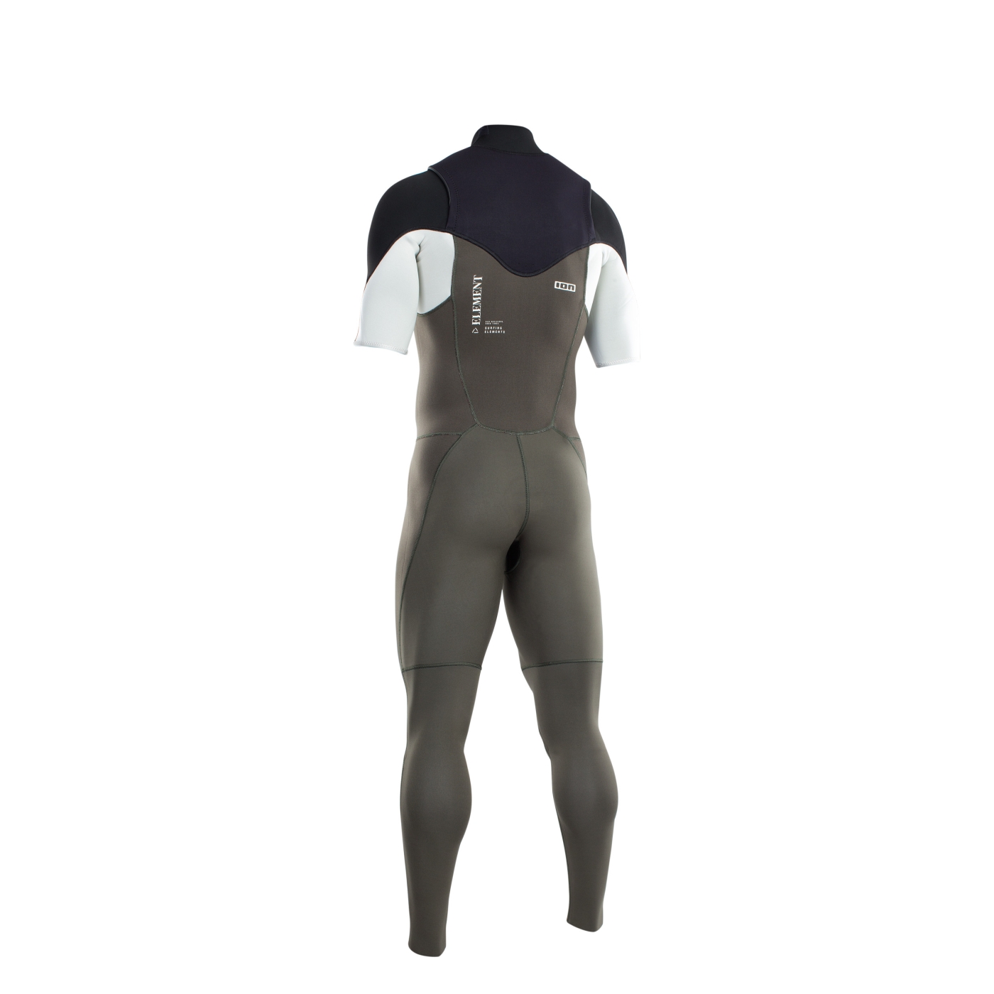 ION 2022 Men Wetsuit FL Element Steamer SS 2/2 FZ DL dark olive/white