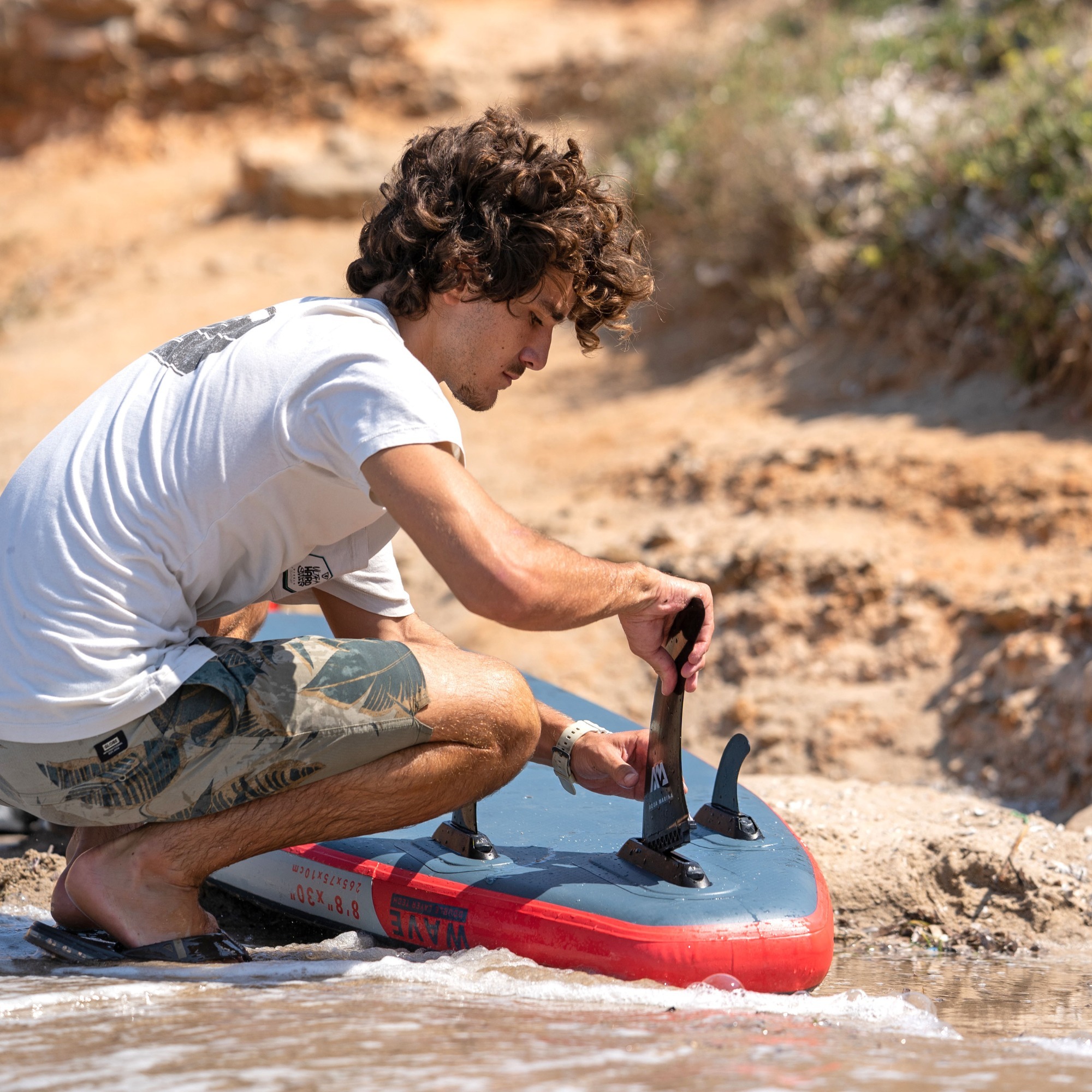 Aileron Central Swift Attach Pour Paddle Board (SUP) Aqua Marina - Montage Rapide - Améliore Stabilité Et Direction