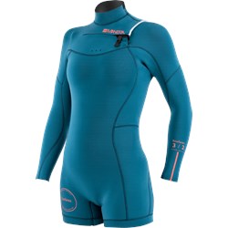 Manera Seafarer Hybrid FZ 3/2mm Women's Wetsuit - Front Zip Shorty For Warm Water Surfing & Paddleboarding