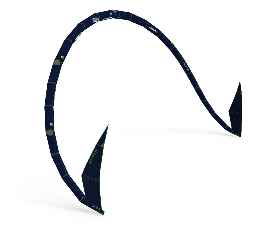 CRAZYFLY Kite Hyper - Dacron frame