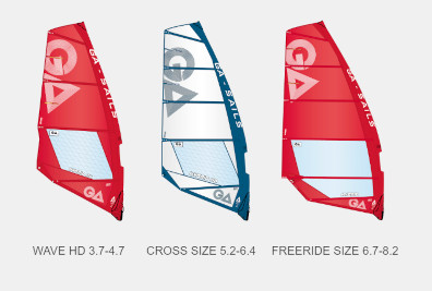 GA-SAILS Windsurf sail Hybrid 2023 - One Sail Line For All Conditions
