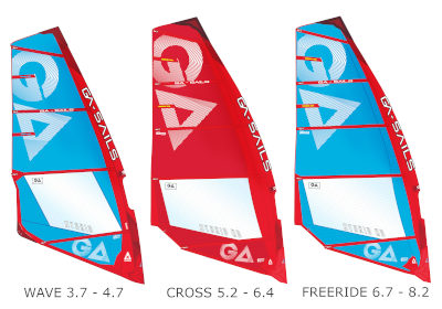 GA-SAILS Windsurf sail Hybrid 2022 - ONE SAIL LINE FOR ALL CONDITIONS