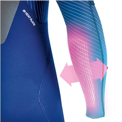 NEILPRYDE Women Wetsuit Serene Fullsuit 5/4/3 BZ C2 Petrol blue / coral - EFX EXPANSION PANEL