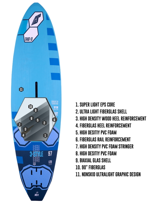 TABOU Windsurf board 3S Classic 2022 - TECH