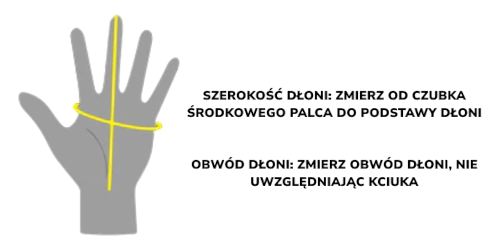 Rękawiczki Xcel - wybór rozmiaru